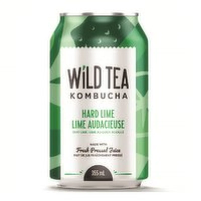 Wild Tea Kombucha - Hard Lime, 355 Millilitre