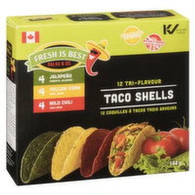 Fresh is Best - Taco Shells Tri-Flavour, 12 Each