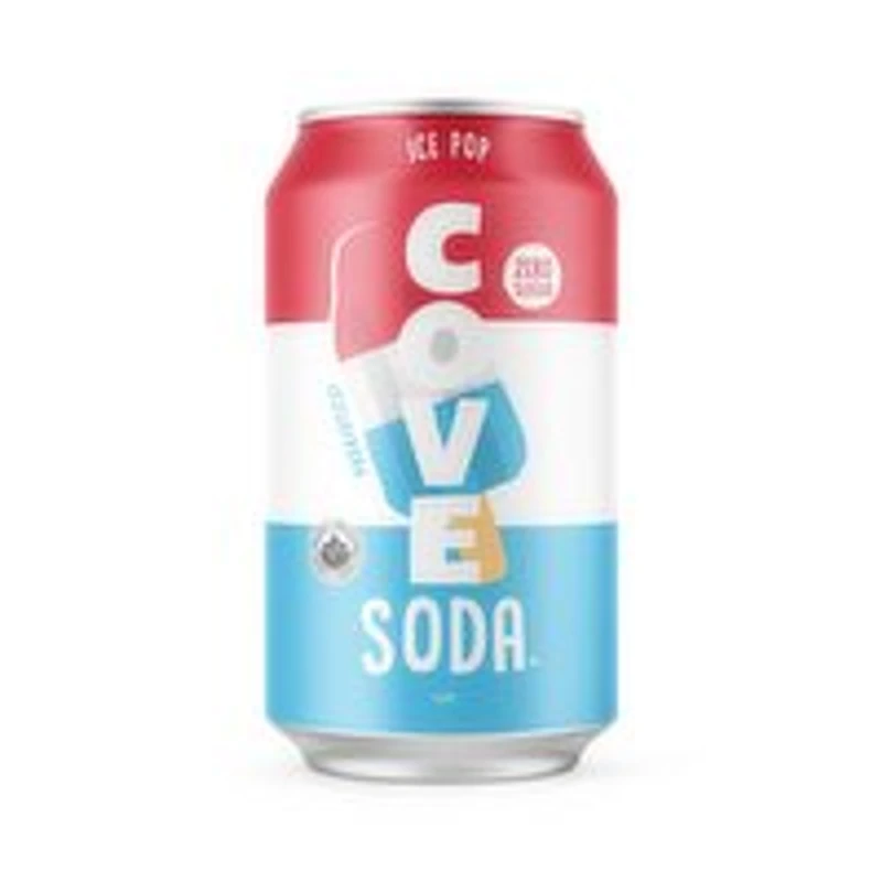 Cove - Zero Sugar Probiotic Soda, Ice Pop, 355 Millilitre