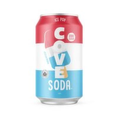 Cove - Zero Sugar Probiotic Soda, Ice Pop, 355 Millilitre