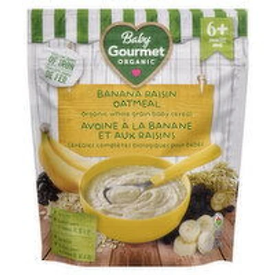 Baby Gourmet - Organic Baby Cereal - Banana Raisin Oatmeal, 227 Gram