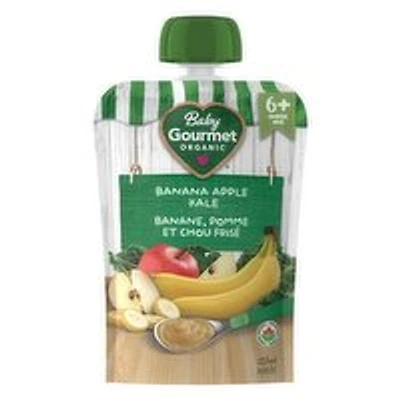 Baby Gourmet - Organic Baby Food - Banana, Apple & Kale Blend, 128 Millilitre