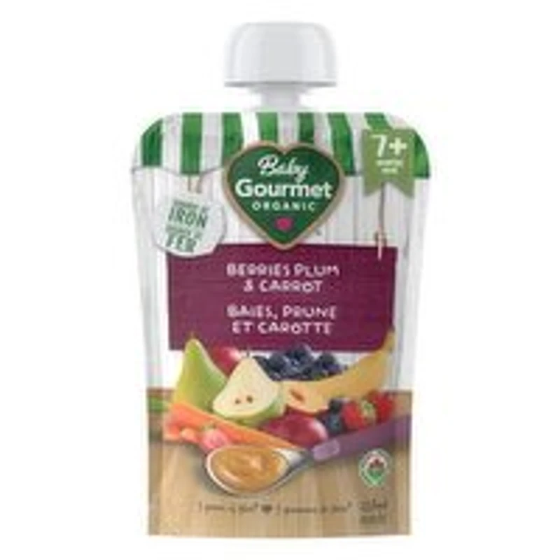 Baby Gourmet - Plus Organic Yum Berries & Plum, 128 Millilitre