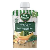 Baby Gourmet - Organic Baby Food - Ginger Pear Spinach & Millet, 128 Millilitre