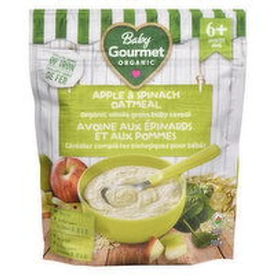 Baby Gourmet - Organic Baby Cereal - Apple Spinach Oatmeal, 208 Gram