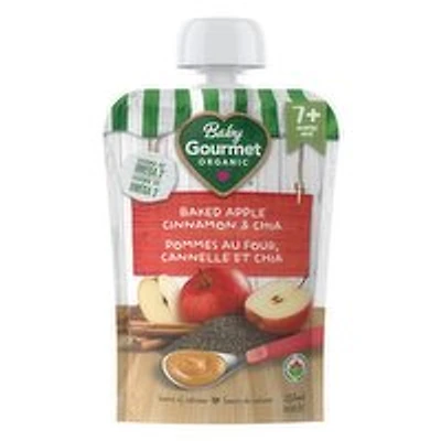 Baby Gourmet - Organic Baby Food - Baked Apple Cinnamon & Chia, 128 Millilitre