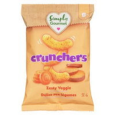 Simply Gourmet - Cruchers Zesty Veggie snack, 32 Gram