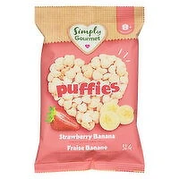 Simply Gourmet - Puffies Strawberry Banana, 32 Gram