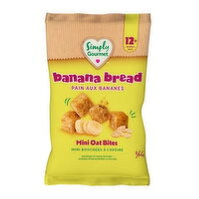 Simply Gourmet - Banana Bread Mini Oat Bites, 36 Gram