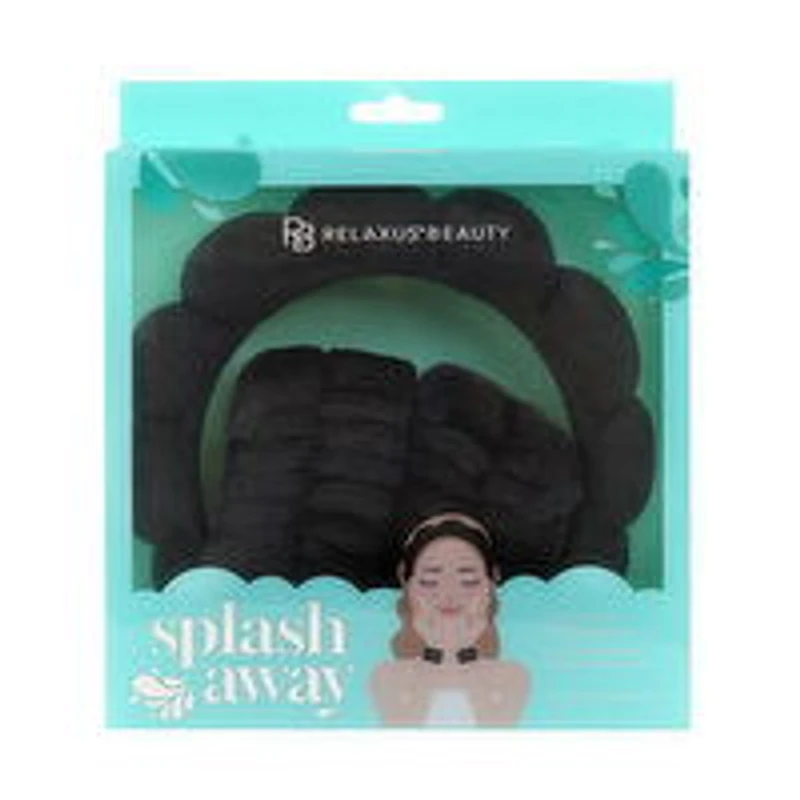Relaxus - Splash Away Headband & Wristband Set - Black, 1 Each