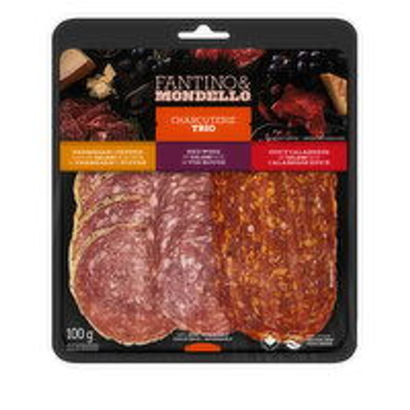 Fantino & Mondello - Sliced Salami Charcuterie Meat Trio, 100 Gram