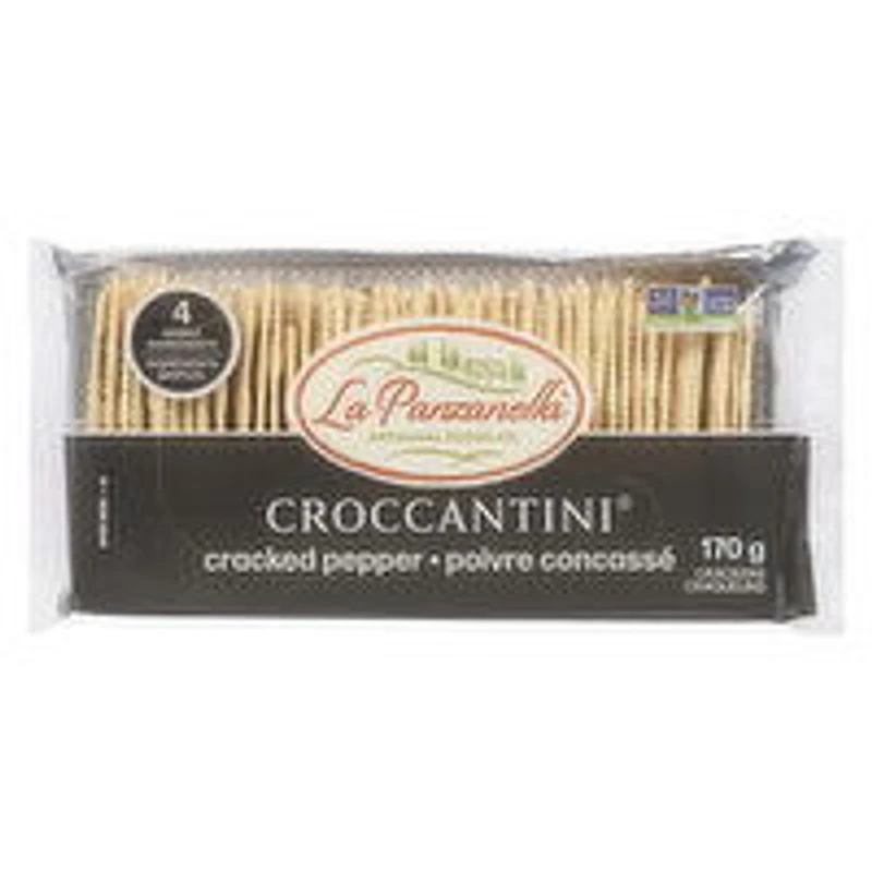 La Panzanella - Mini Croccantini Crackers - Cracked Pepper, 170 Gram