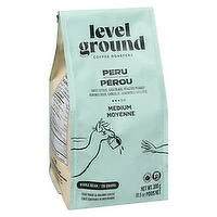 Level Ground - Peru Medium Whole Bean Organic, 300 Gram