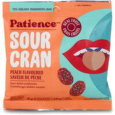 Patience Fruit - Sourcran Sour Peach Candy, 60 Gram