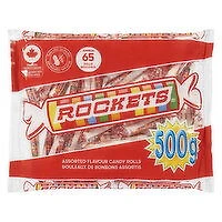 Regal - Rockets, Assorted Flavour Candy Rolls, 65 Each