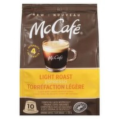 McCafe - Light Roast Espresso Coffee, Nespresoo Capsules, 10 Each
