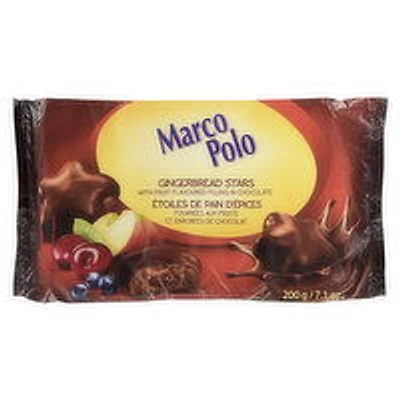Marco Polo - Gingerbread Stars - Strawberry, 200 Gram