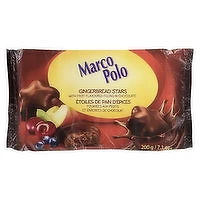Marco Polo - Gingerbread Stars - Strawberry, 200 Gram