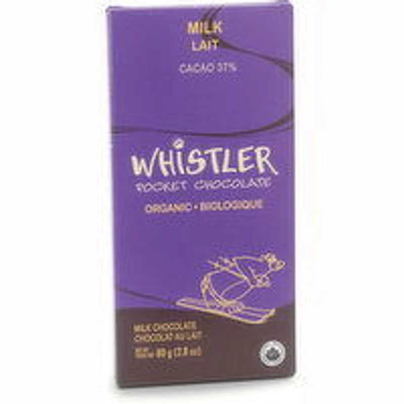 WHISTLER - Organic Pocket Chocolate Milk 37% Cocoa, 80 Gram