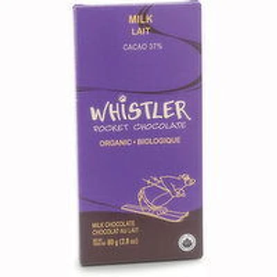 WHISTLER - Organic Pocket Chocolate Milk 37% Cocoa, 80 Gram
