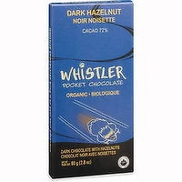 Whistler - Organic Dark Hazelnut Chocolate Bar, 80 Gram
