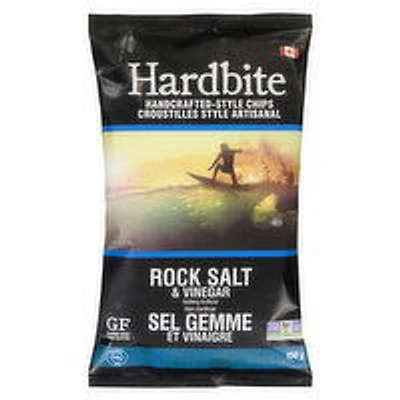 Hardbite - Kettle Cooked Potato Chips-Rock Salt & Vinegar, 150 Gram