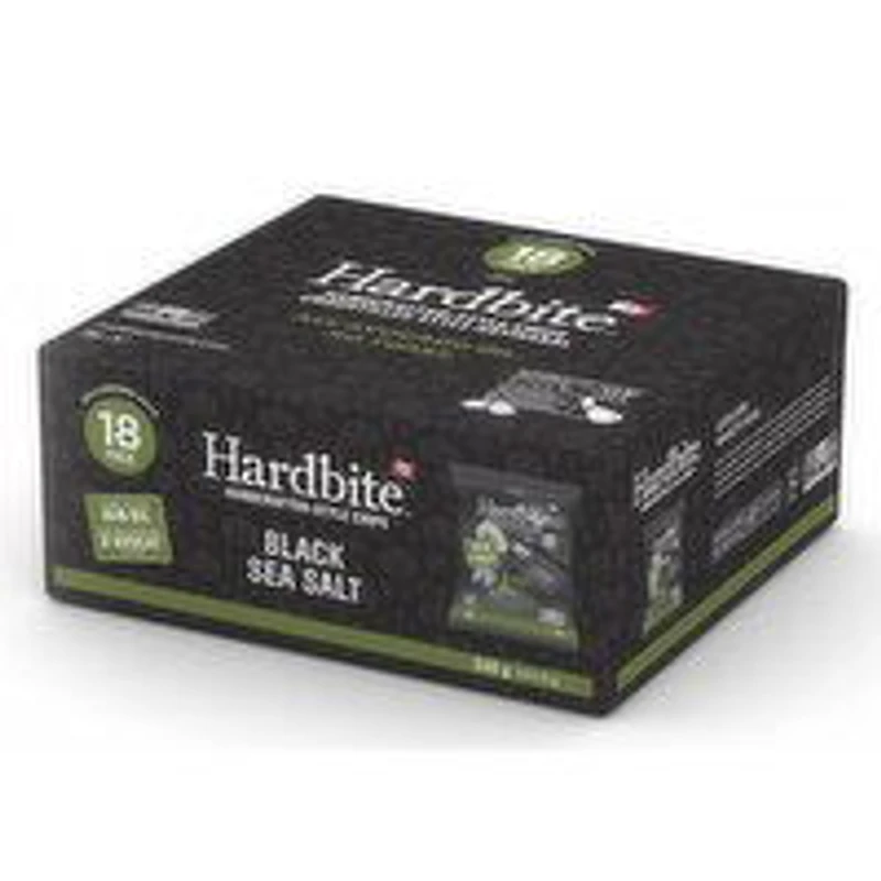 Hardbite - Potato Chips, Black Sea Salt Multipack, 18 Each