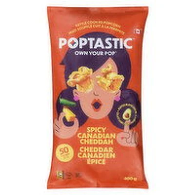 Poptastic - Spicy Canadian Cheddar Kettle Cooked Popcorn, 400 Gram