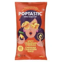 Poptastic - Spicy Canadian Cheddar Kettle Cooked Popcorn, 400 Gram