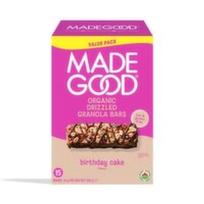 MADE GOOD - Birthday Cake Chocolate Drizzled Granola Bar, 15 Each