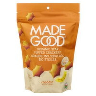 MADE GOOD - Cheddar Star Puffed Crackers, 121 Gram