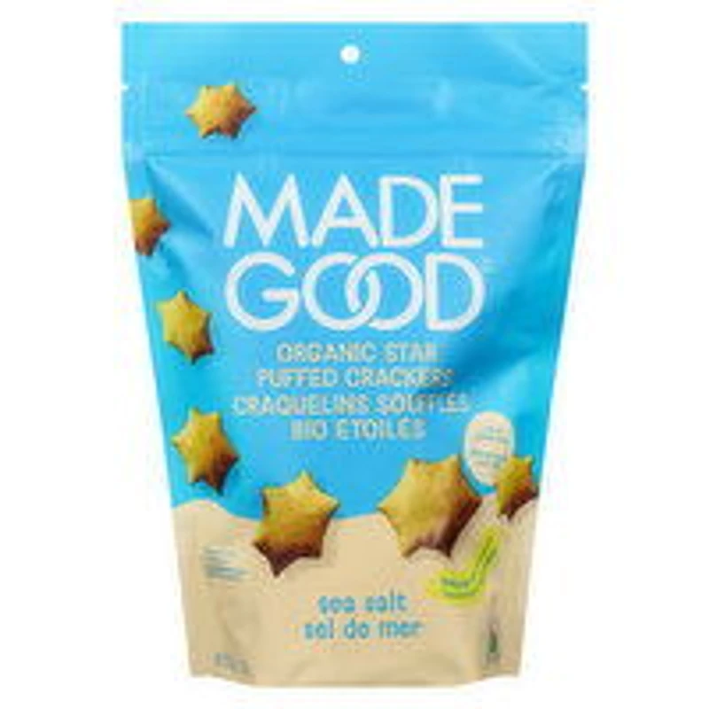 MADE GOOD - Sea Salt Star Puffed Crackers, 121 Gram