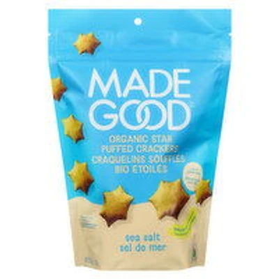 MADE GOOD - Sea Salt Star Puffed Crackers, 121 Gram