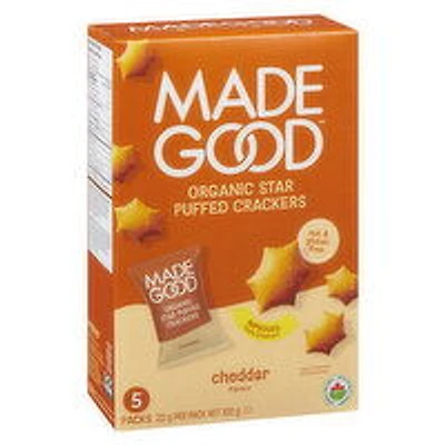 MADE GOOD - Cheddar Star Puffed Crackers, 5 Each