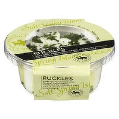 Salt Spring Island Cheese - Ruckles Goat Cheese With Garlic & Herbs, 230 Gram
