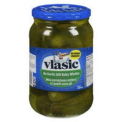 Vlasic - Pickles, No Garlic Baby Kosher Dill, 1 Litre