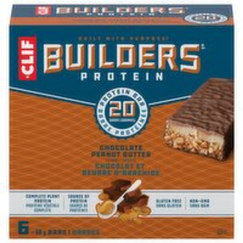 Clif - Builder's Protein Bars - Chocolate Peanut Butter, 6 Each