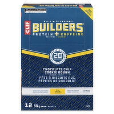 CLIF - Builders Protein Bars - Chocolate Chip Cookie Dough, 12 Each