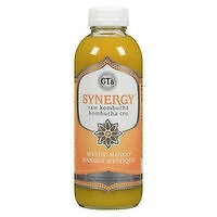 GT's - Synergy Raw Kombucha Mystic Mango, 480 Millilitre