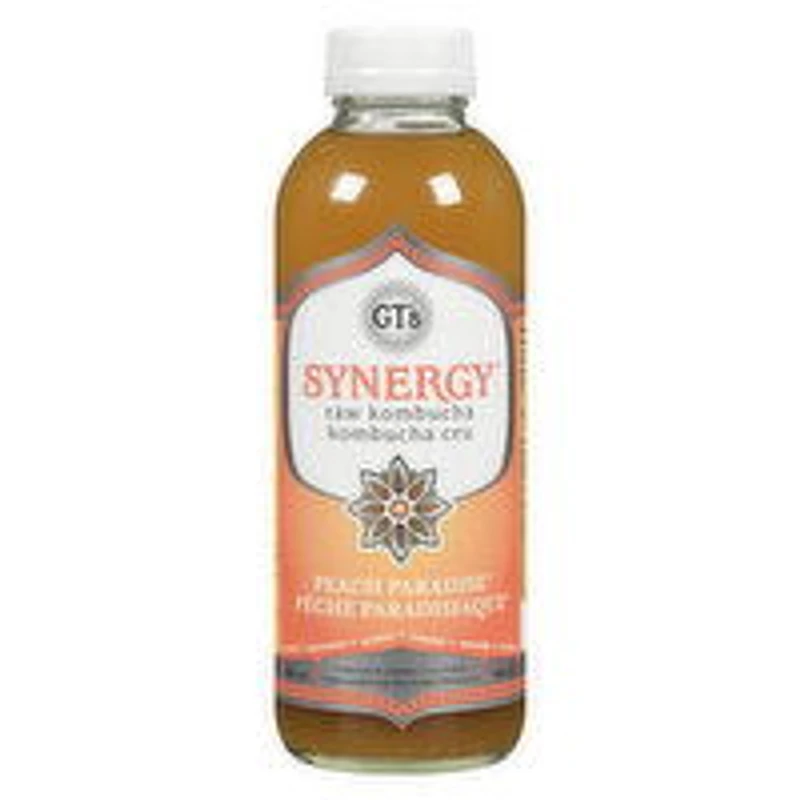 GT's - Synergy Raw Kombucha Peach Paradise, 480 Millilitre