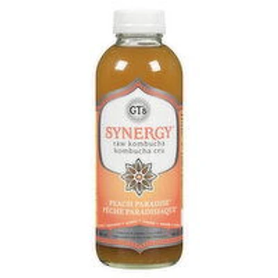 GT's - Synergy Raw Kombucha Peach Paradise, 480 Millilitre