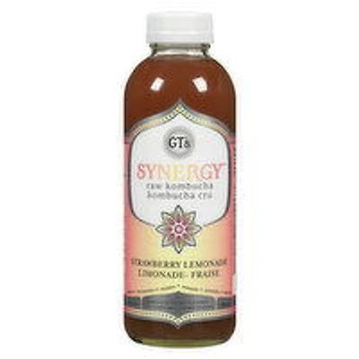 GT's - Synergy Raw Kombucha Strawberry Lemonade, 480 Millilitre