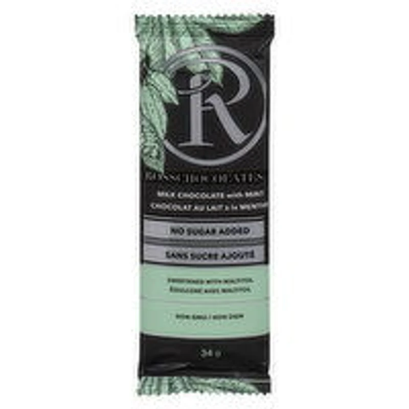 Rosschocolate - Milk Chocolate Mint No Sugar Added, 34 Gram