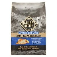 NATURES RECIPE - Grain Free Natural Dog Food Adult Dog Chicken, Sweet Potato & Pumpkin Recipe, 5.4 Kilogram
