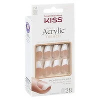 KISS - Salon Acrylic French - Medium, 1 Each