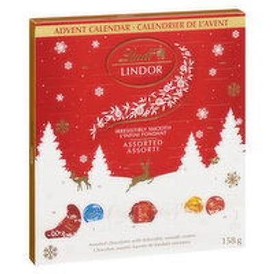 Lindt - Lindor Assorted Chocolates, Advent Calendar, 158 Gram