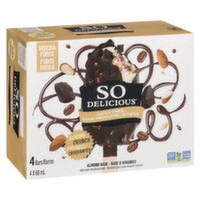 So Delicious - Minis Non Dairy Mocha Almond Fudge Frozen Bars, 4 Each