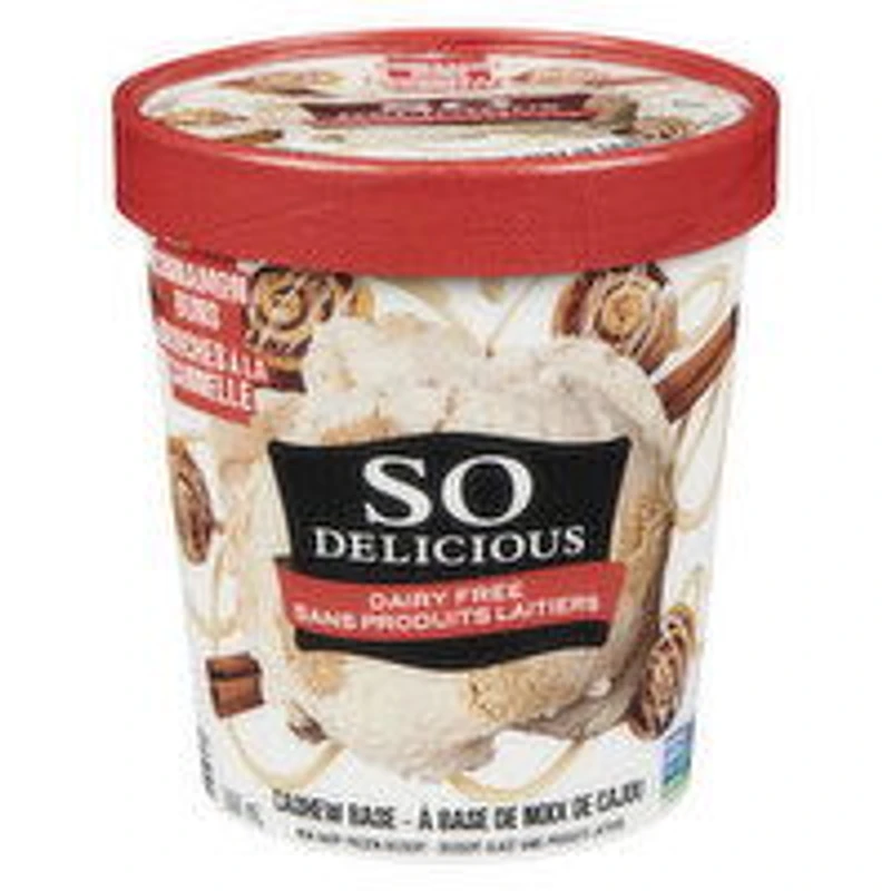 So Delicious - Non Dairy Frozen Dessert - Cinnamon Cookie Dough, 500 Millilitre