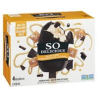 So Delicious - Non-Dairy Frozen Dessert - Salted Caramel Bars, 4 Each