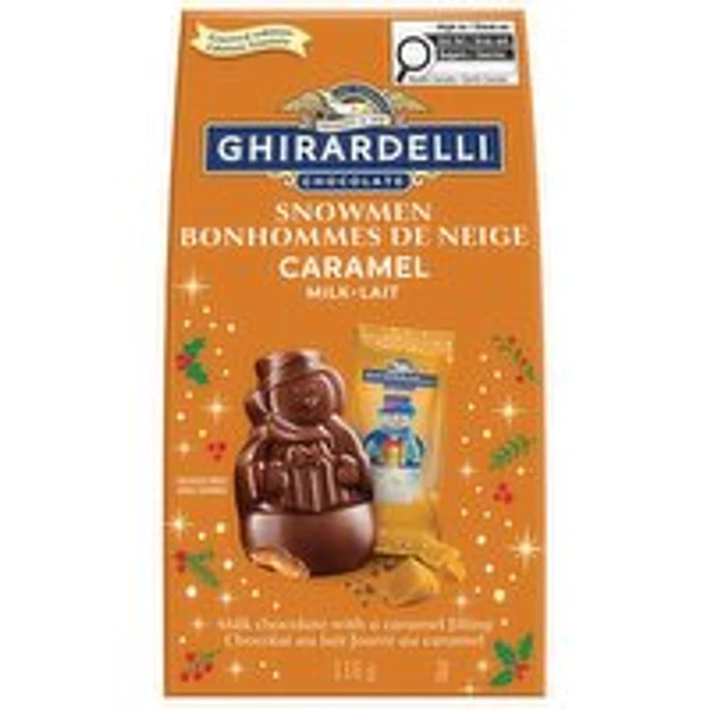 GHIRARDELLI - Milk Chocolate Caramel Snowmen, 116 Gram